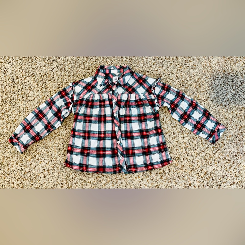 Girls babyGap button up flannel size 5